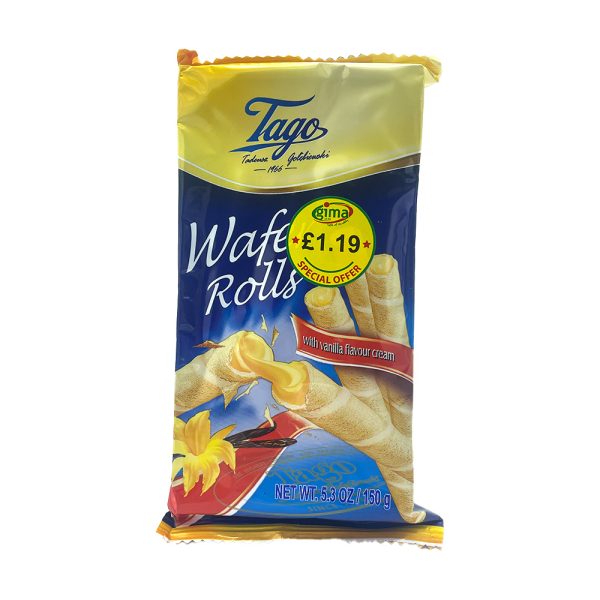 Tago Wafer Rolls with vanilla cream