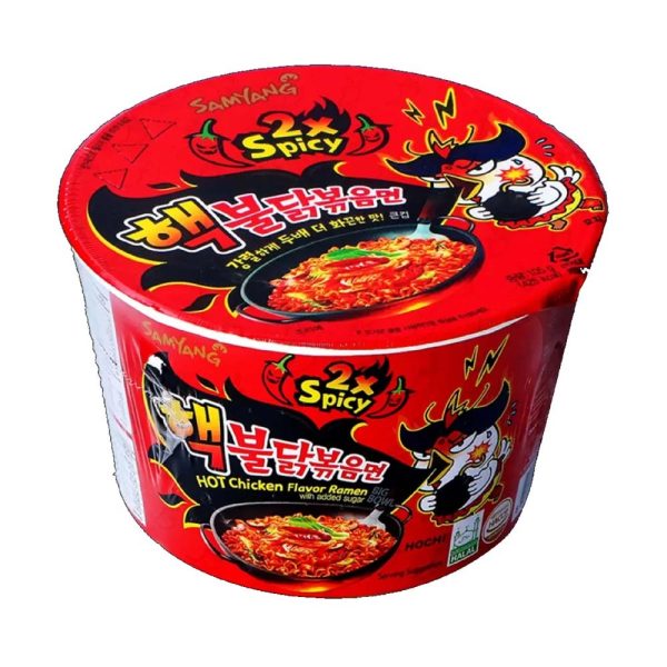 2x spicy Buldak noodles