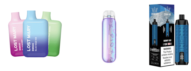 Trending vape kits UK – Al Fakher Crown Bar 12K, Aspire Pixo Aura, Lost Mary BM600