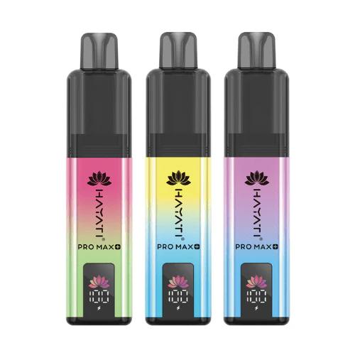 Hayati Pro Max + 6K sleek design disposable vape in multiple flavor